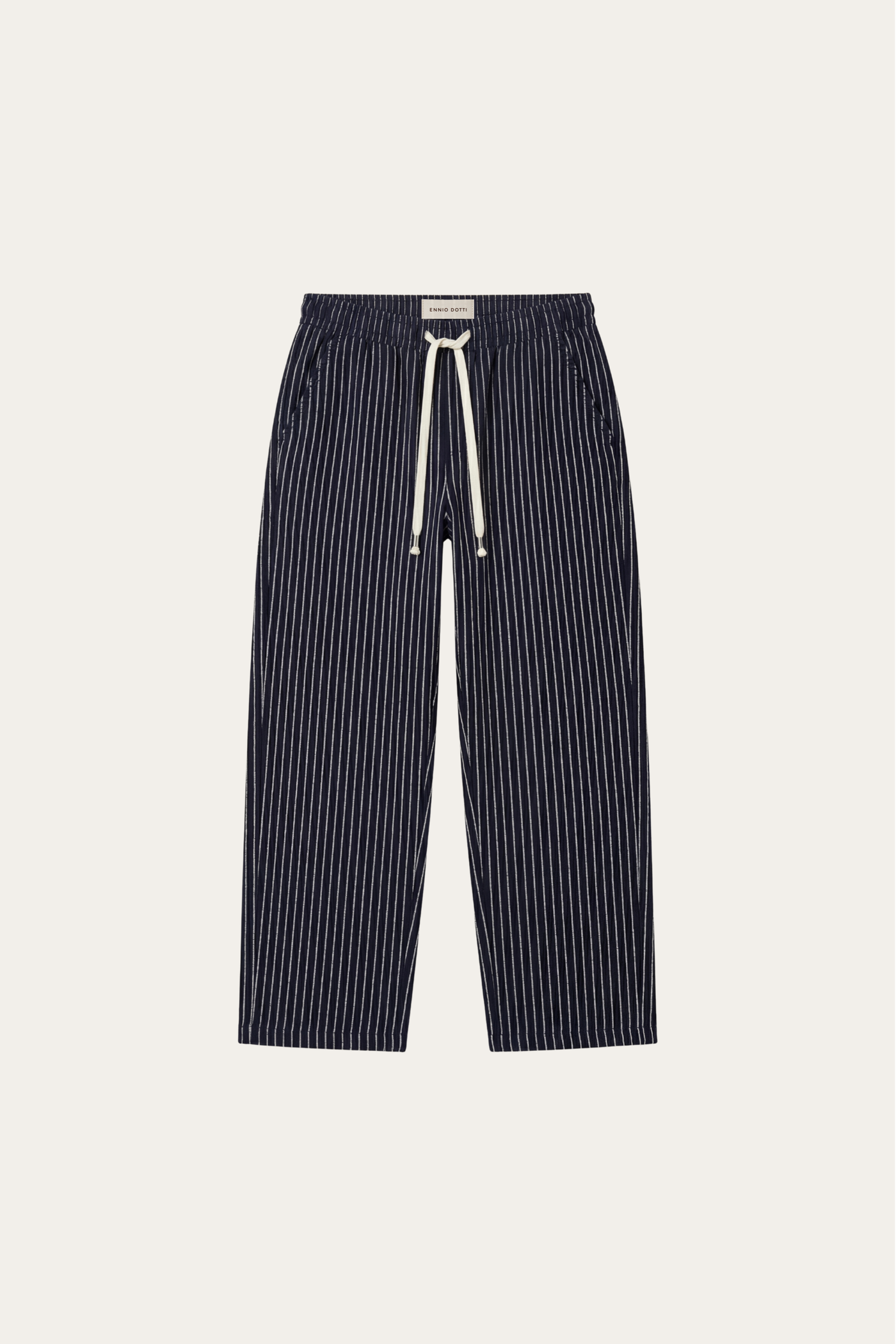 The Trebisacce Set — Siena Linen Trousers Navy Stripe