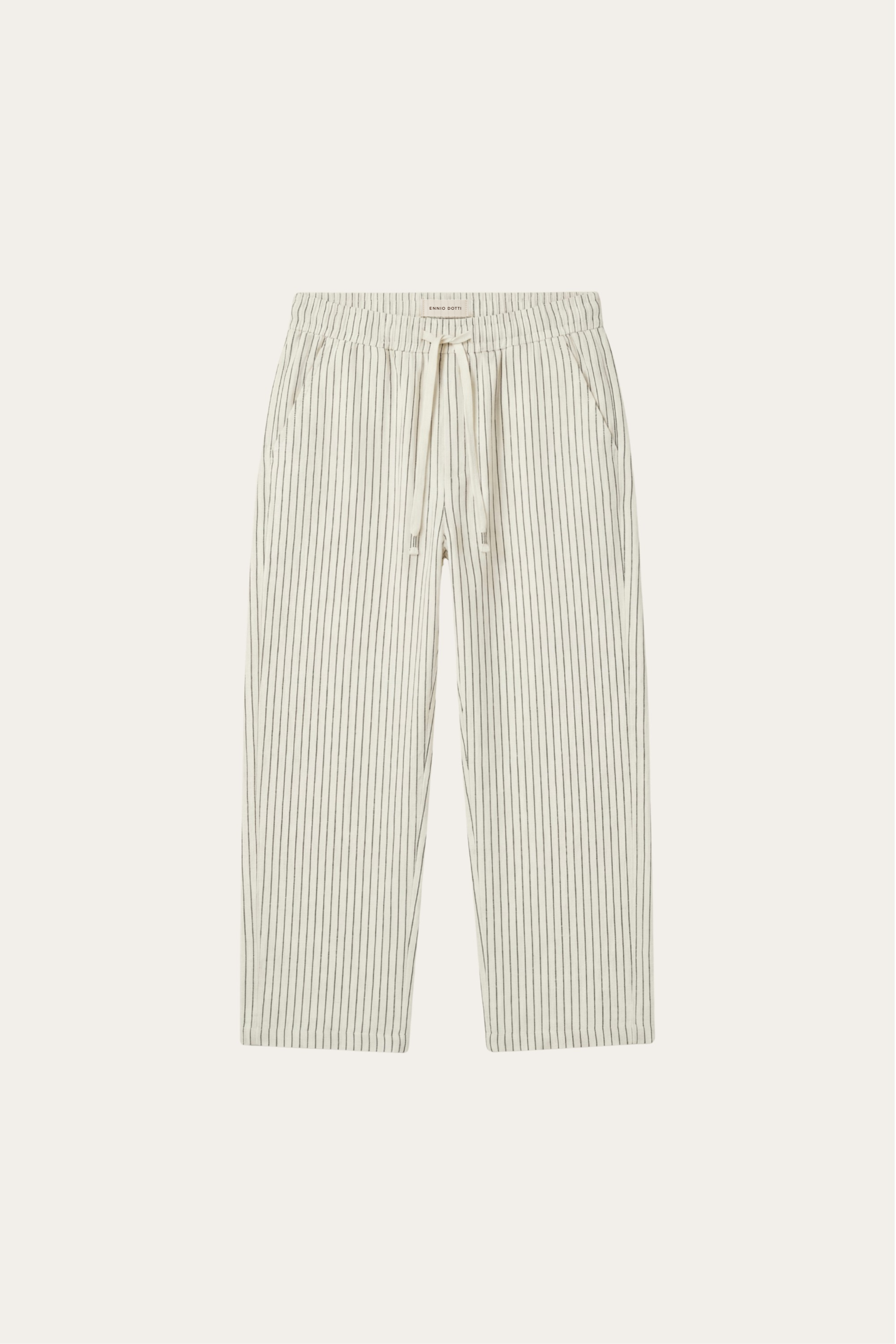 Siena Linen Trousers Beige Stripe