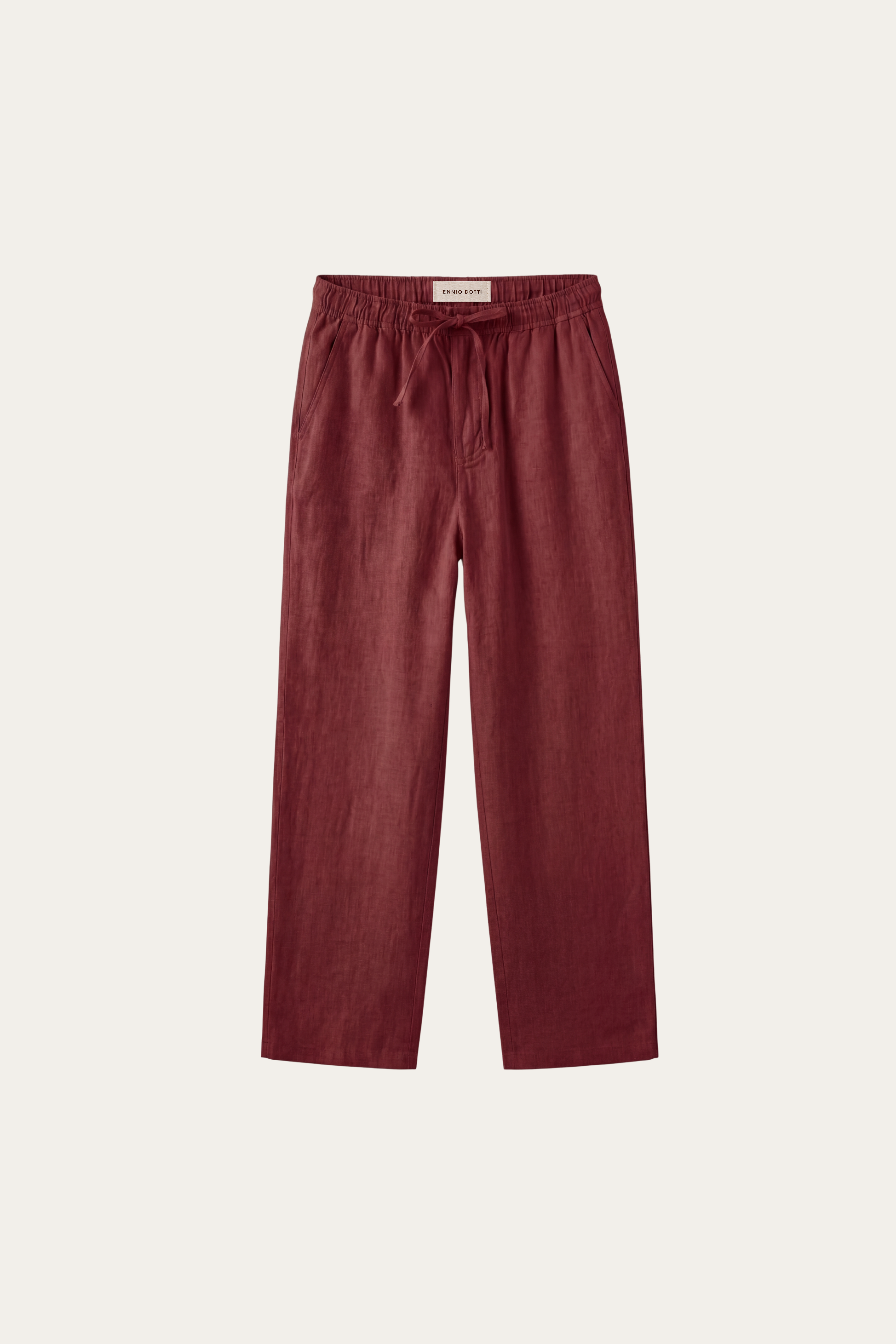 Catania Linen Pantalon Red