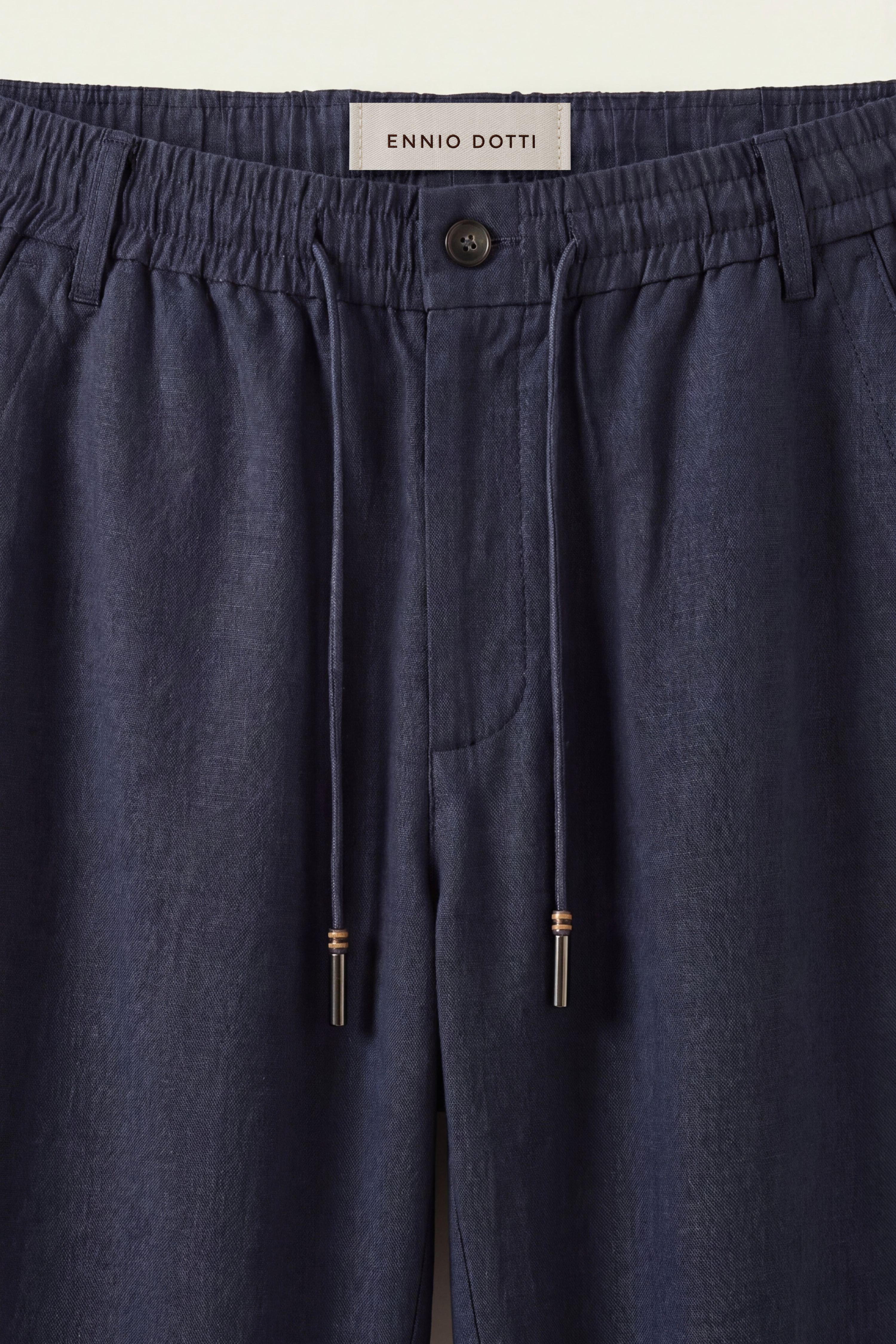 Monteria Stretch Linen Trouser Navy