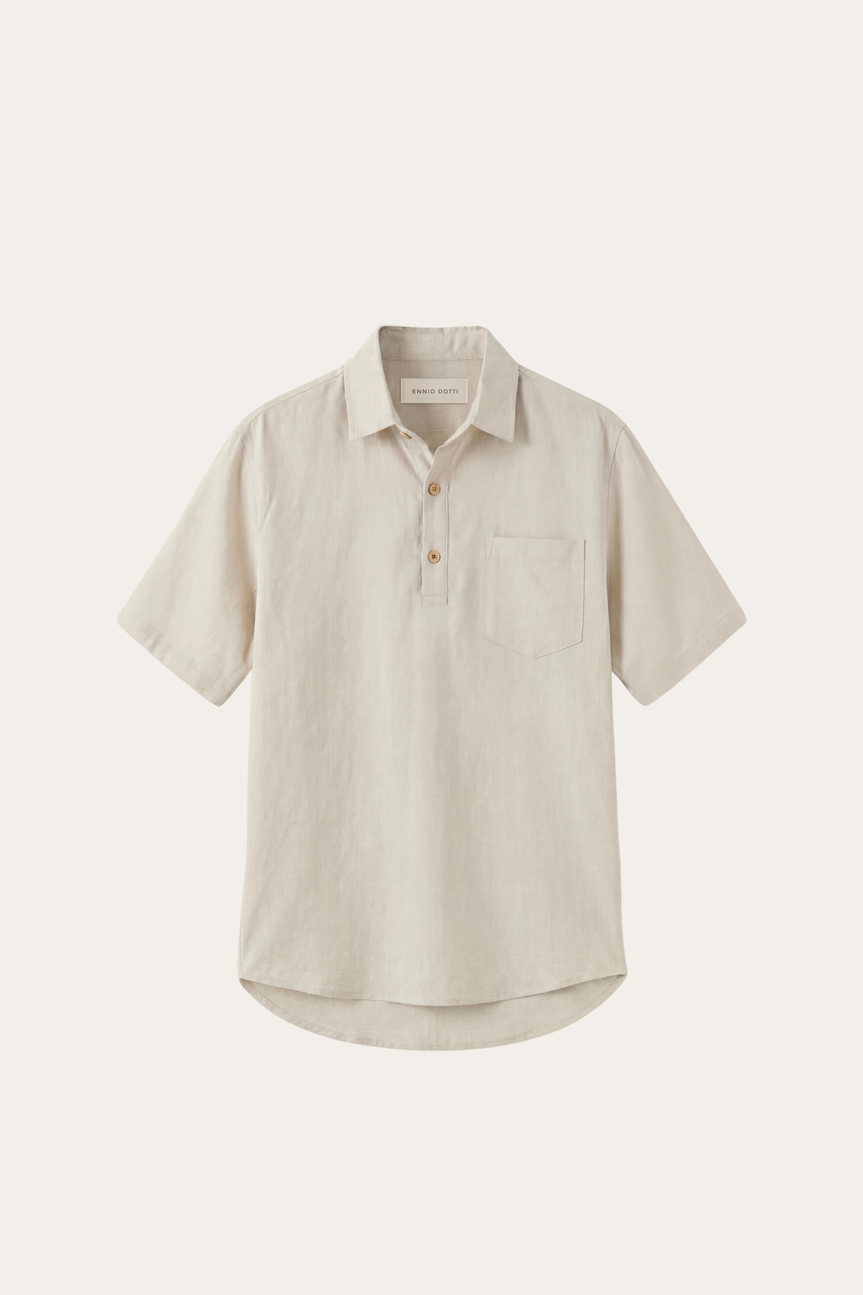 Monza Linen Polo Shirt Beige