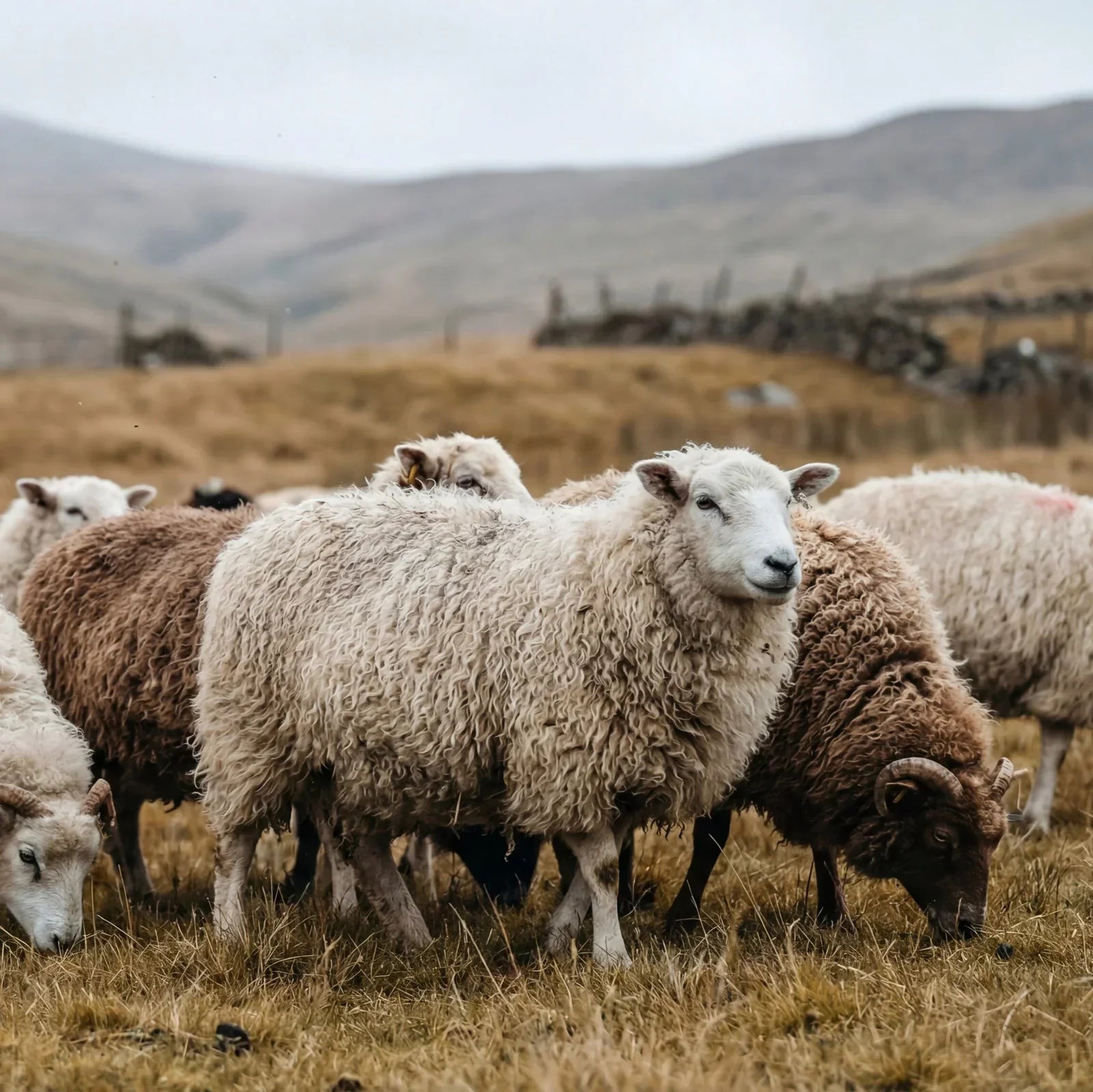 Merino sheep in open pasture