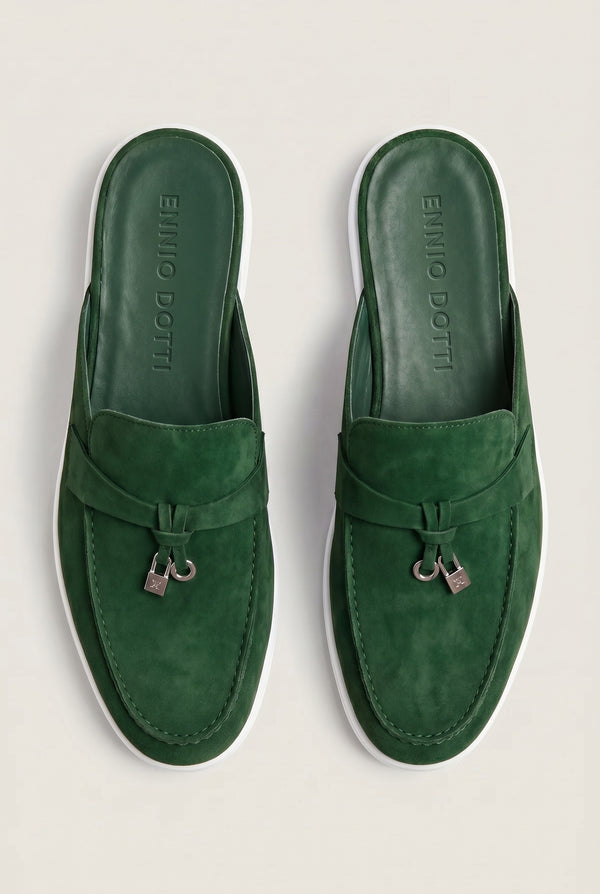 Maretti Buckle Mule Green