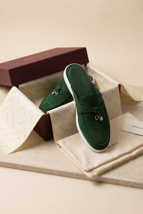 Maretti Buckle Mule Green