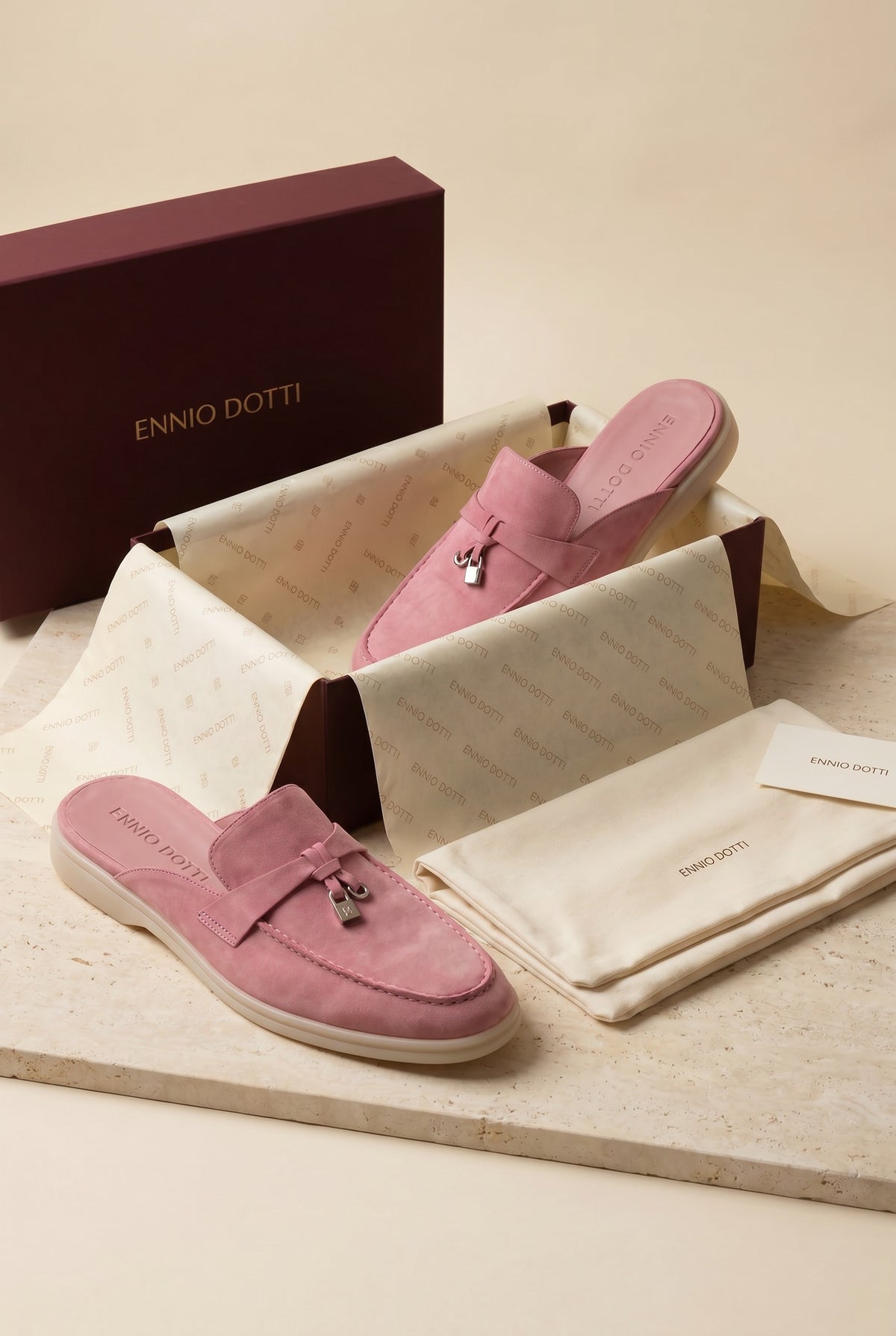 Maretti Buckle Mule Pink