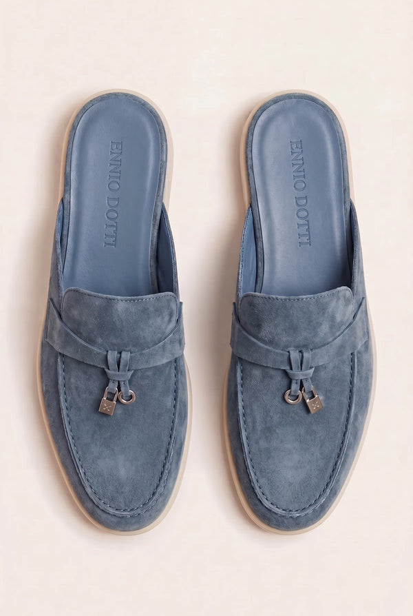 Maretti Buckle Mule Blue