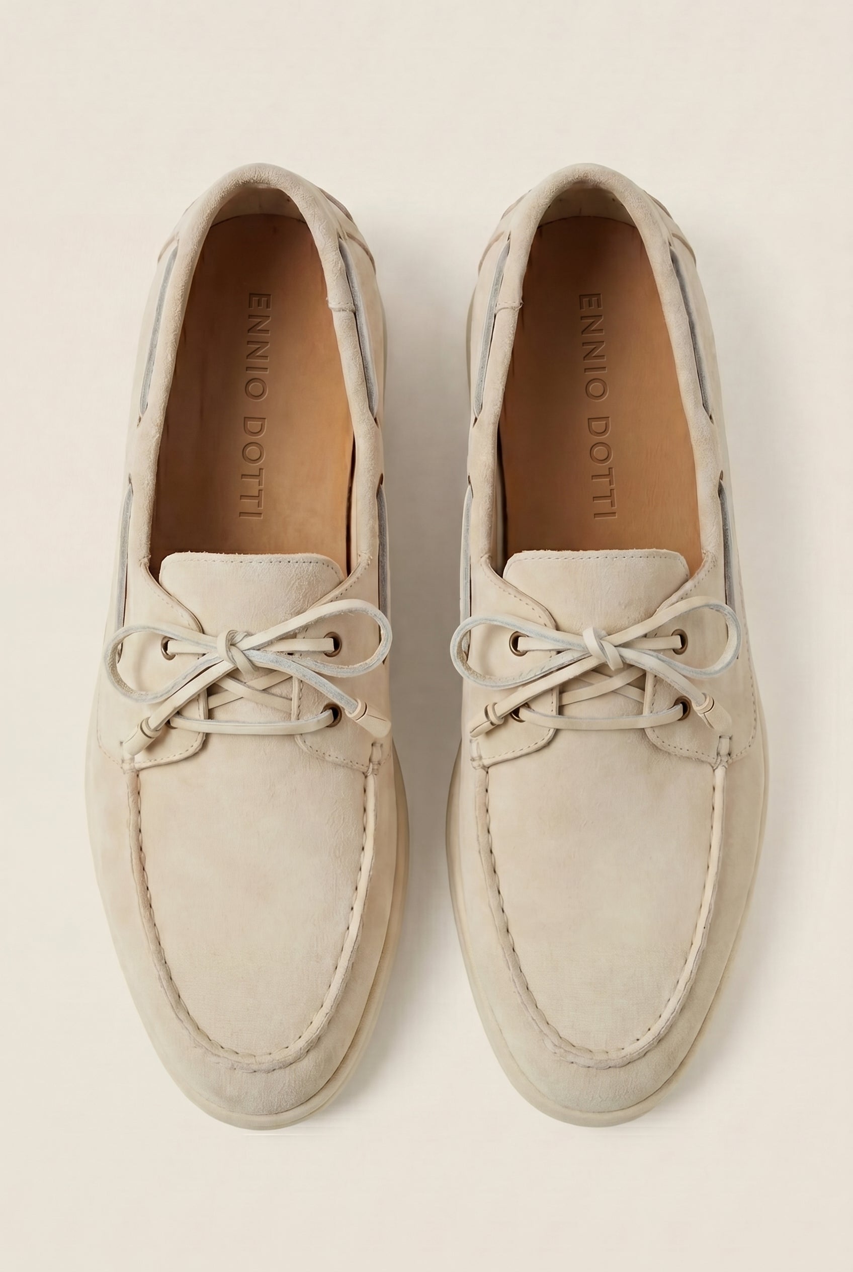 Marina Yacht Walk Suede Loafer Cream