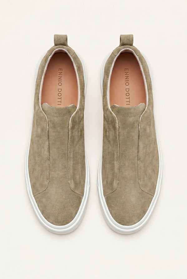 LeoMar V1 Suede Slip-On Khaki