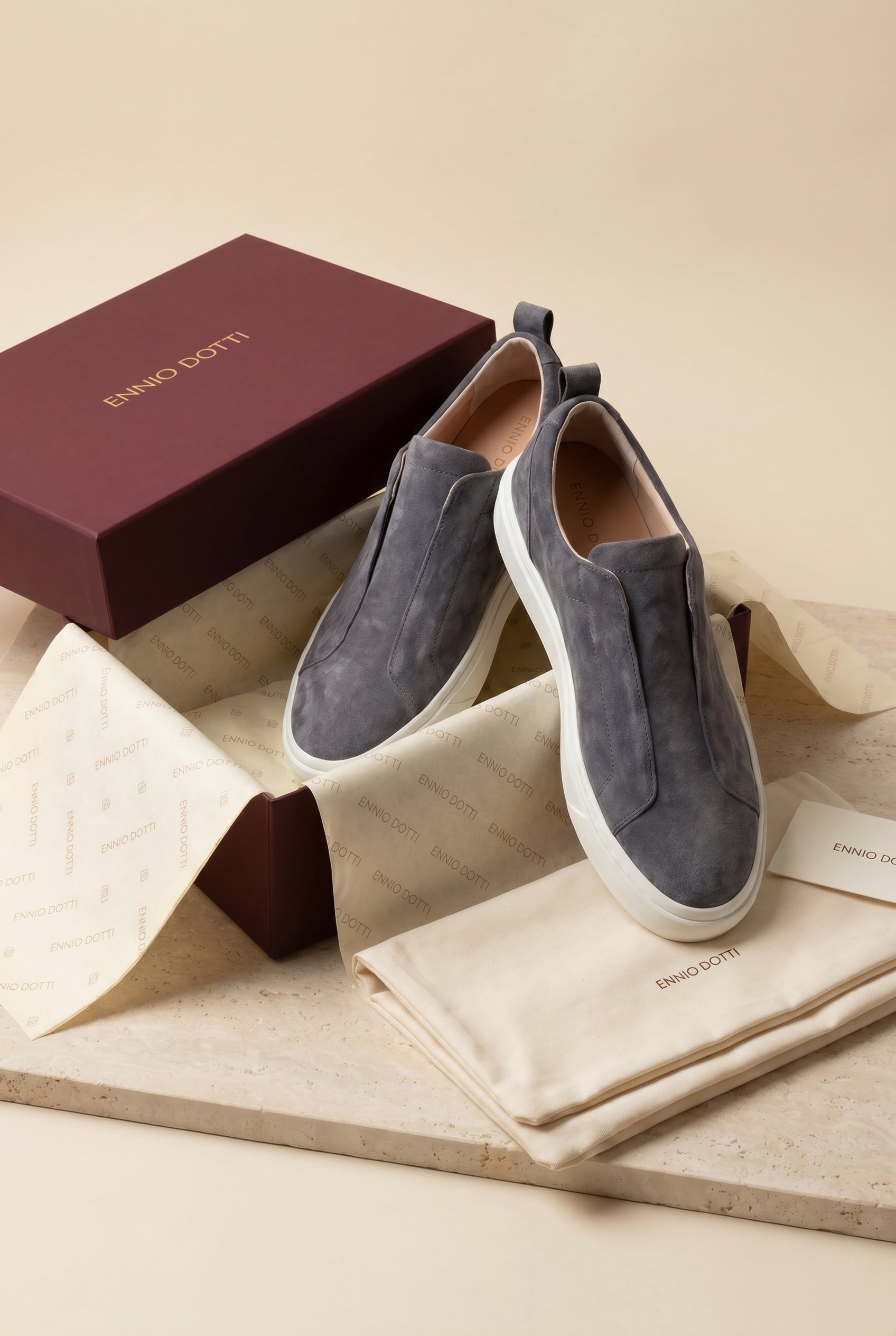 LeoMar V1 Suede Slip-On Grey