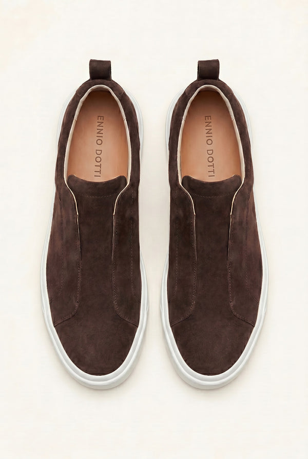 LeoMar V1 Suede Slip-On Brown