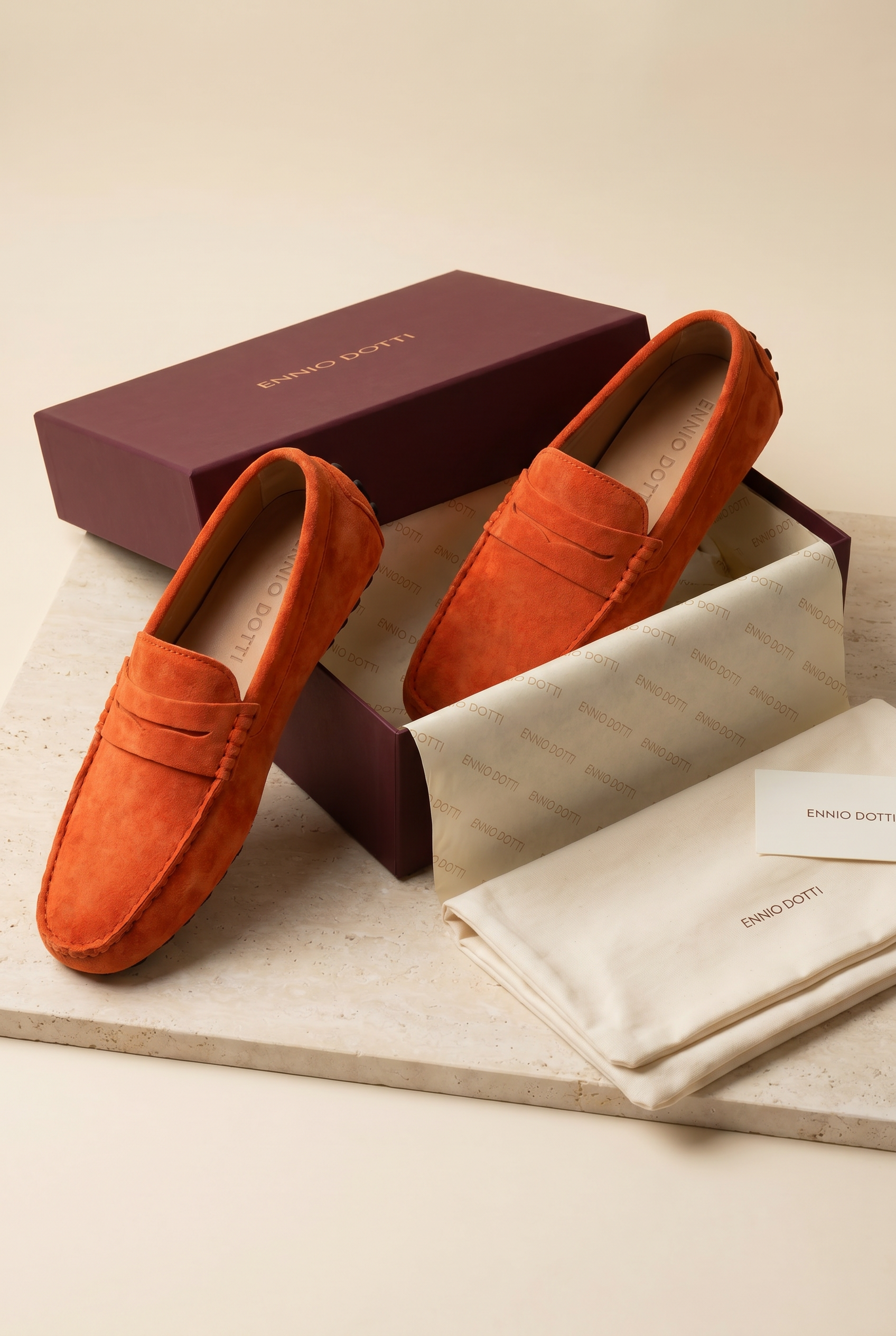 Ravino Driver Loafer Orange