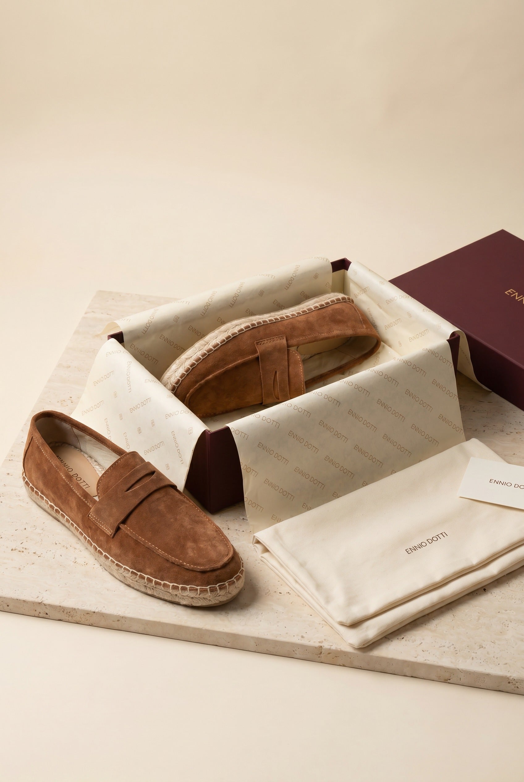 Palermo Suede Espadrille Loafer Brown