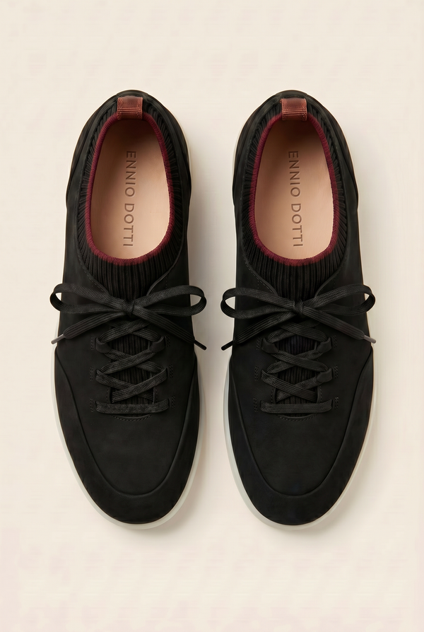 Solano Suede Slip-On Black