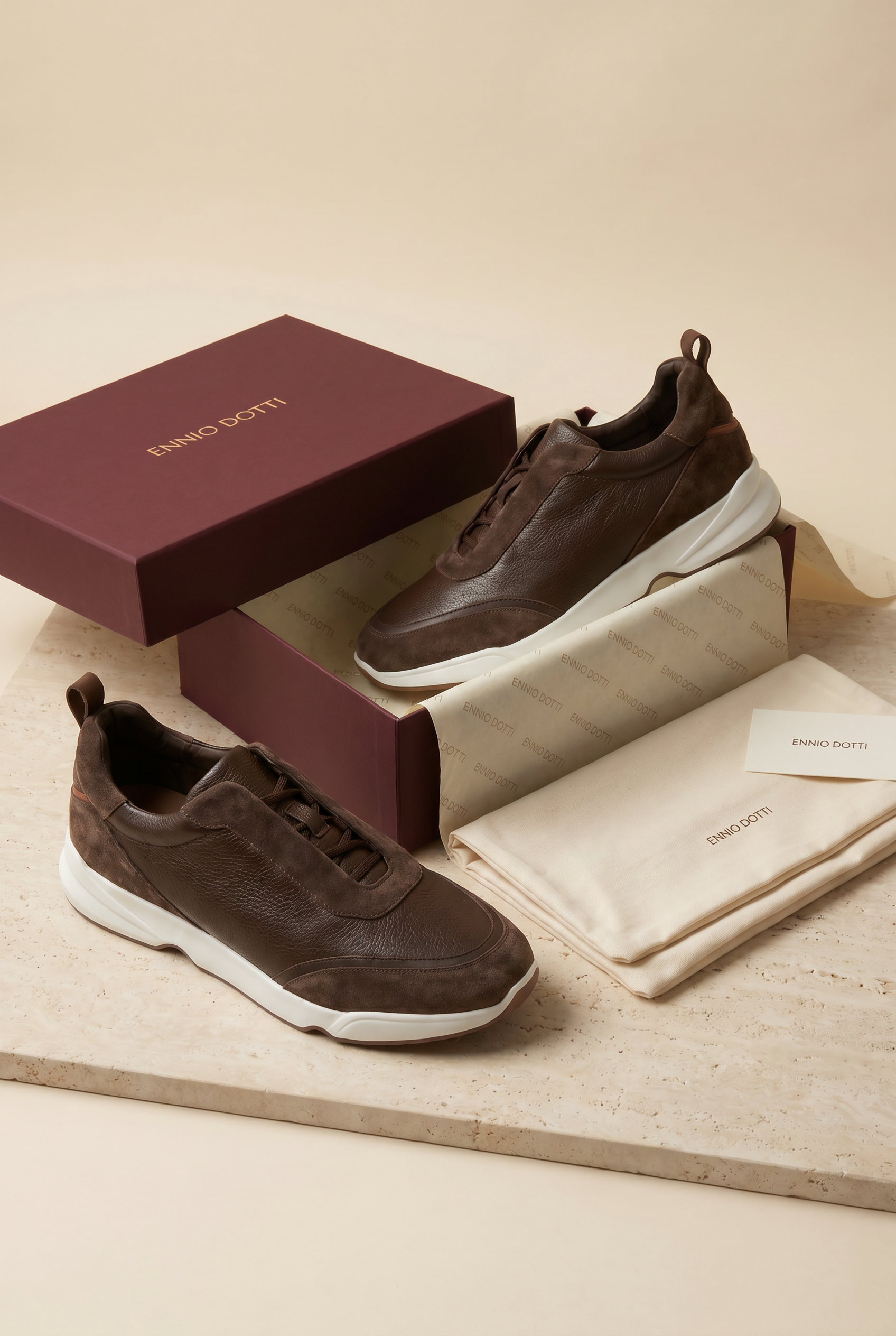 Solano Leather Slip-On Dark Brown