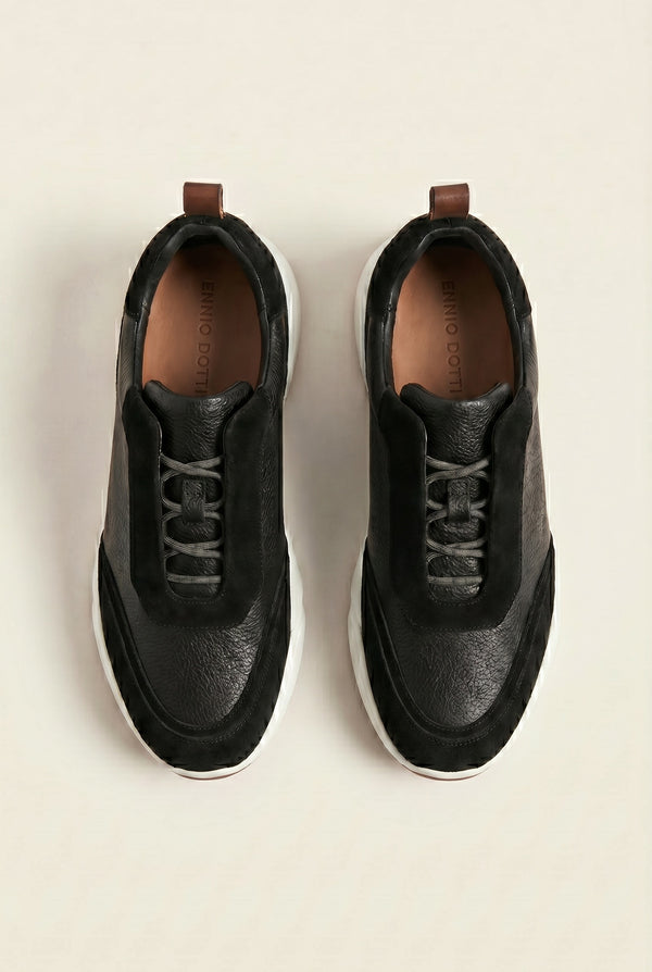 Solano Leather Slip-On Black