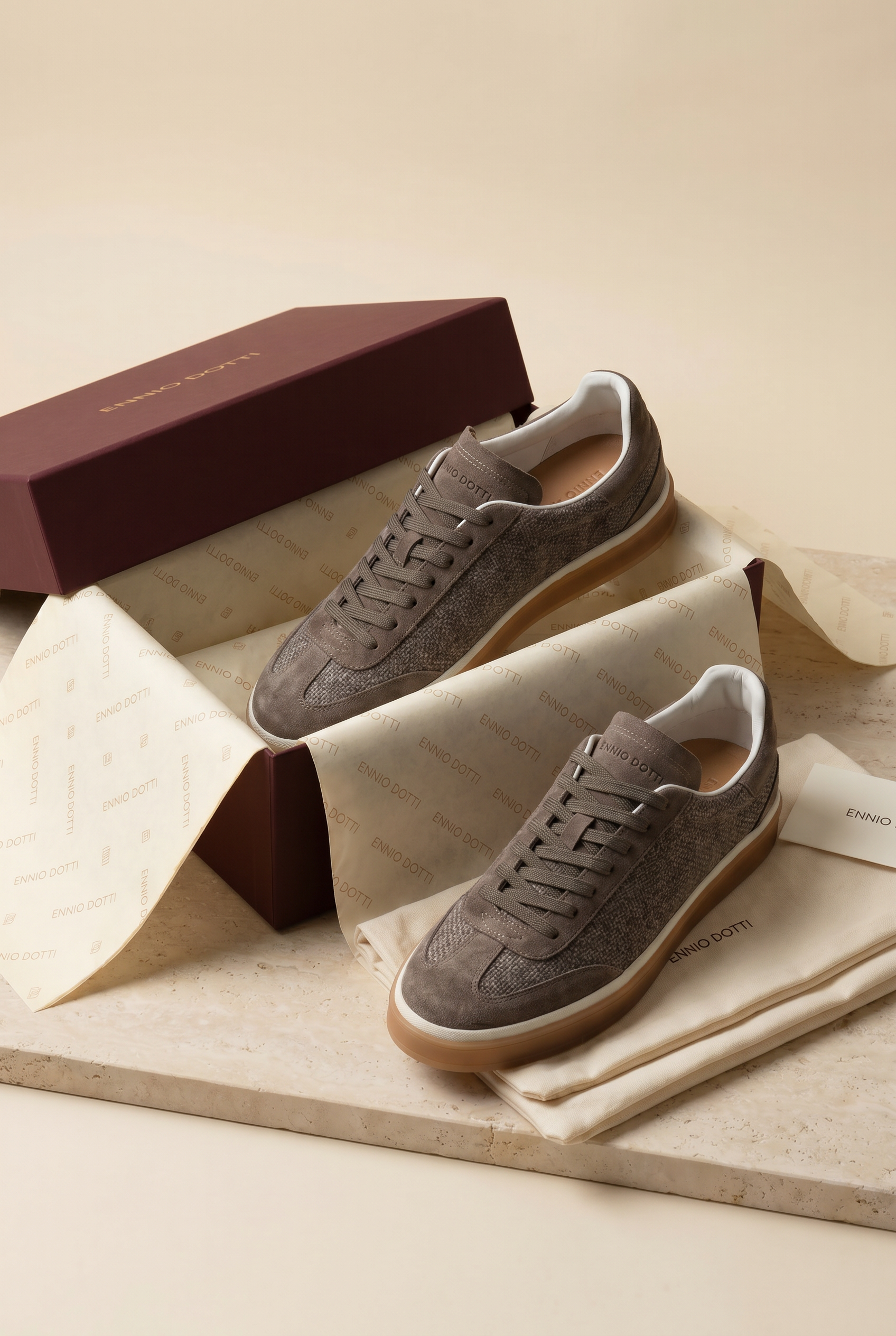 Varello Tennis Walk Sneaker Mocha Brown