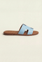 Arezzo Leather Sandal Sky Blue