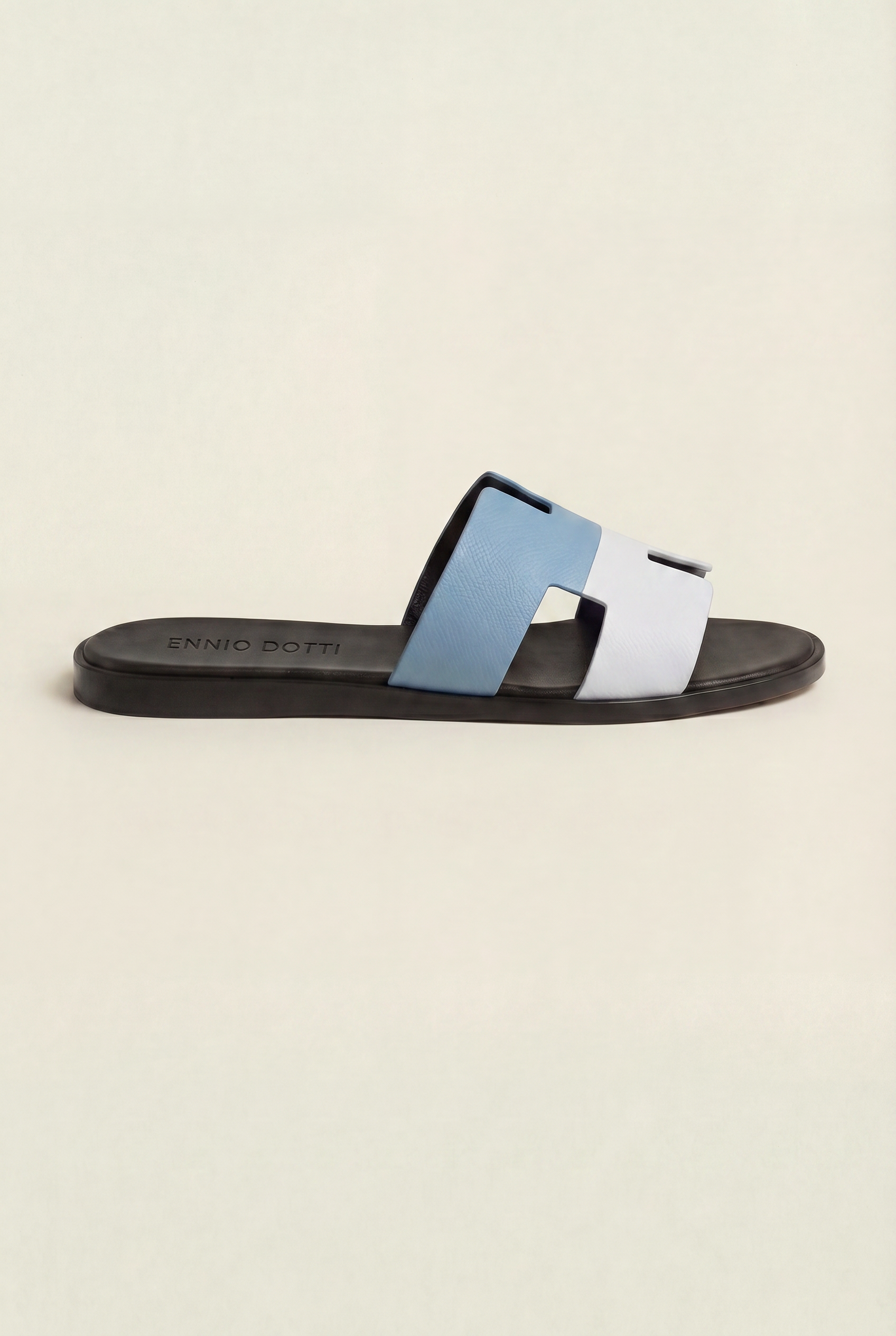 Arezzo Leather Sandal Blue & White
