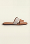 Arezzo Leather Sandal Beige & Tan