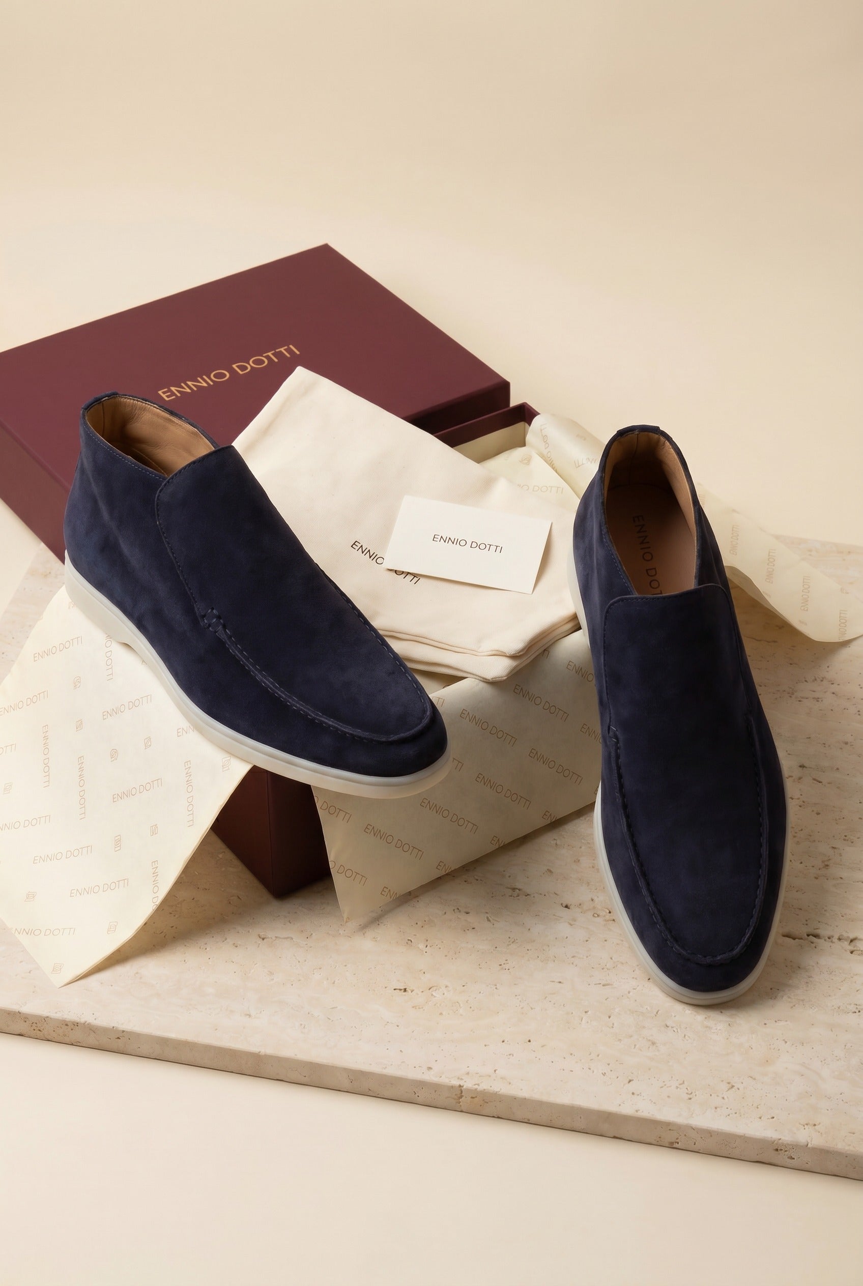 Arzano High Top Loafer Navy