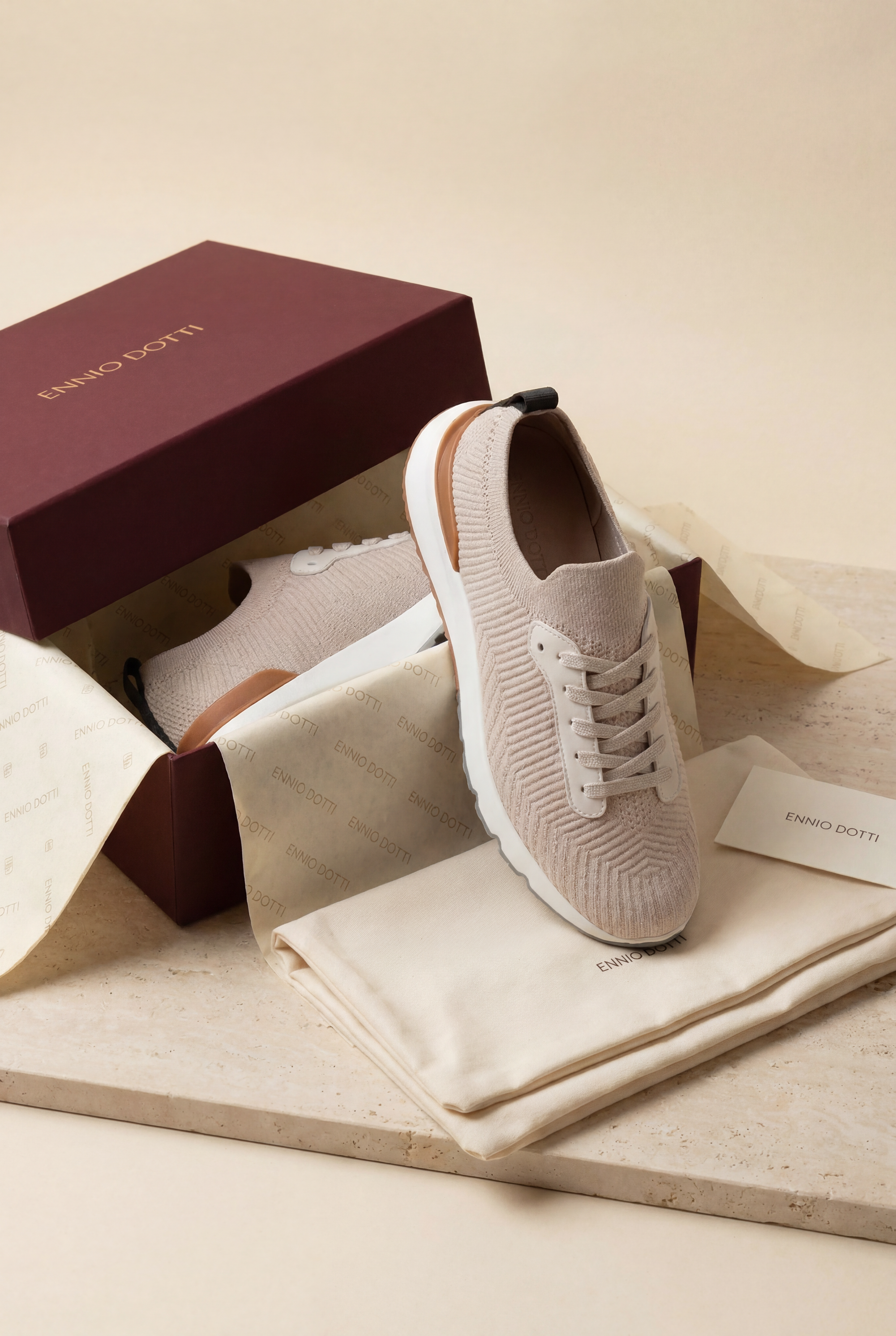 Avelino Mesh Runner Light Beige