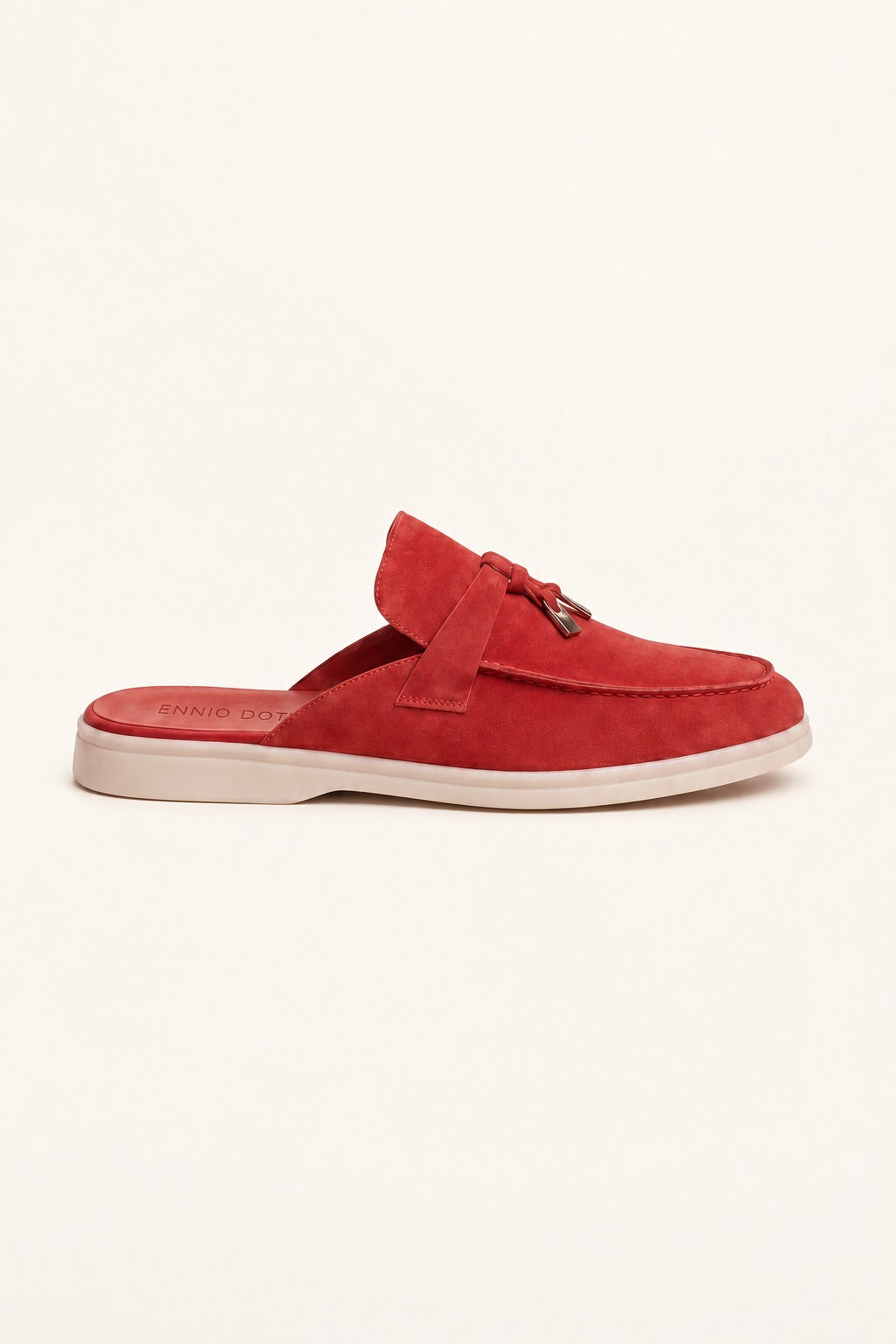 Maretti Buckle Mule Red