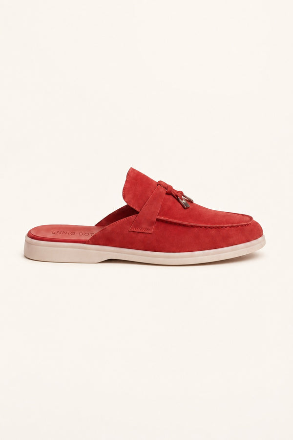 Maretti Buckle Mule Red