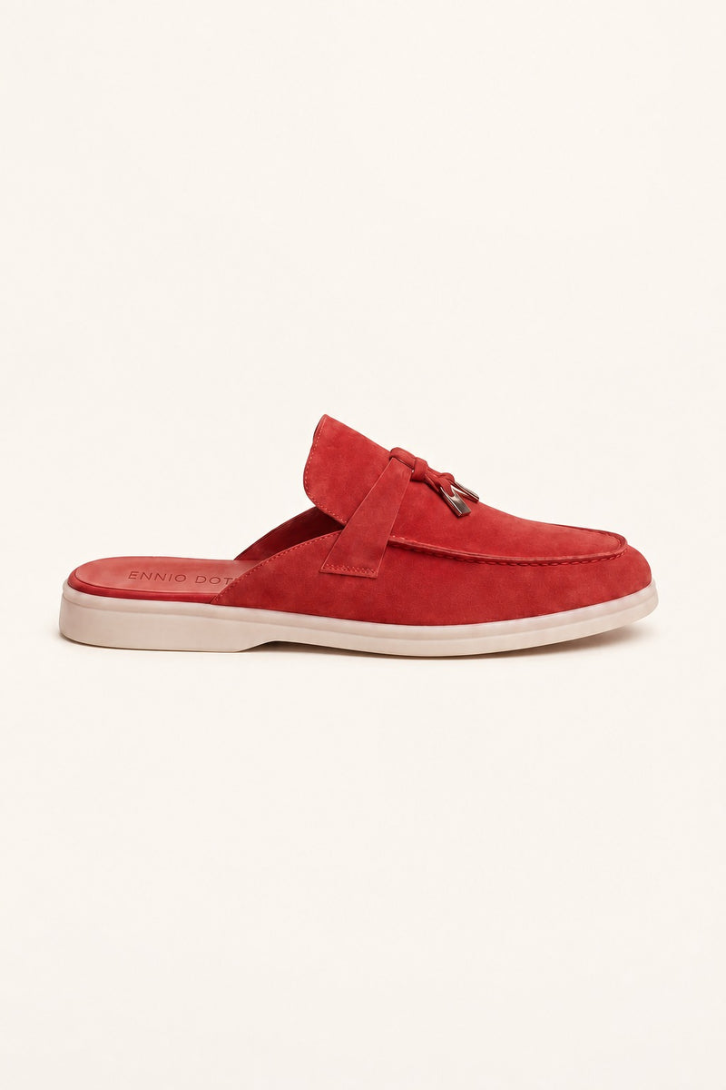 Maretti Buckle Mule Red