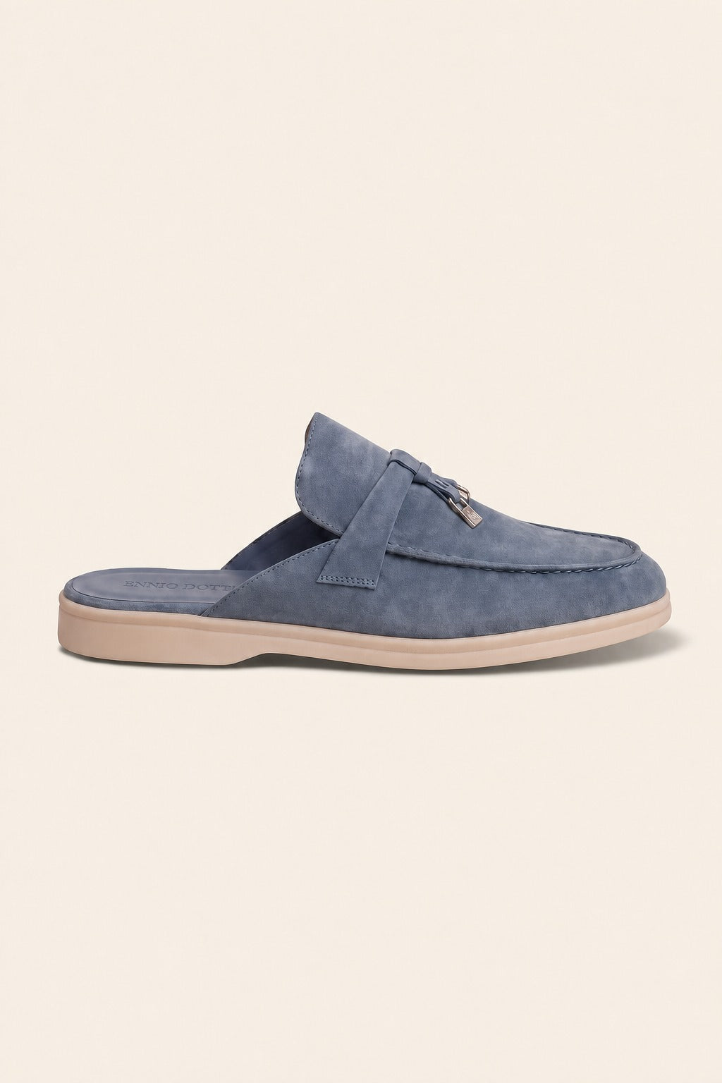 Maretti Buckle Mule Blue