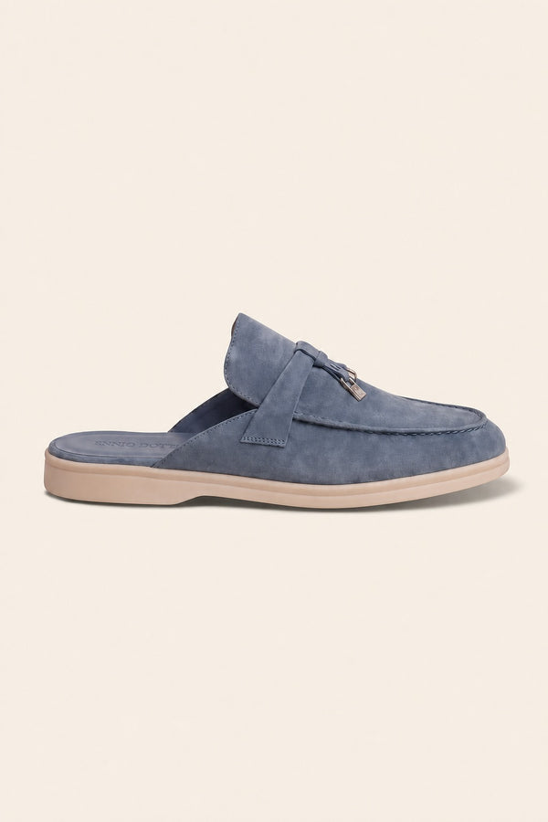 Maretti Buckle Mule Blue