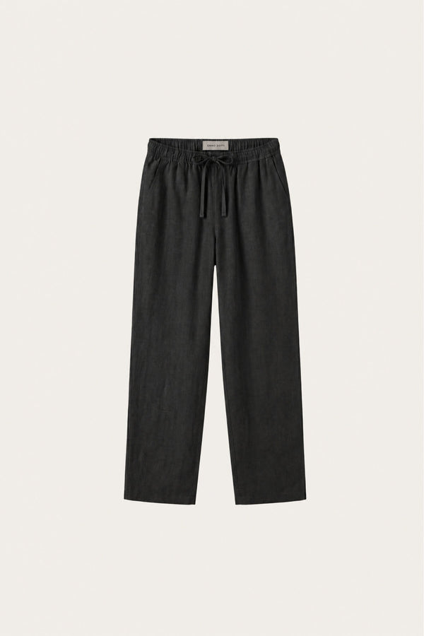 The Pontedassio Set — Catania Linen Pantalon Black (flat)