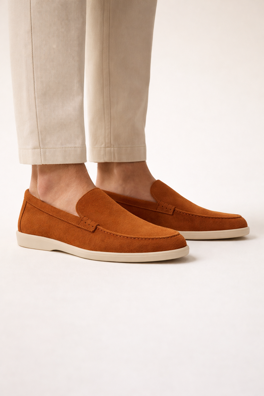 Ennio Suede Loafers Terracotta