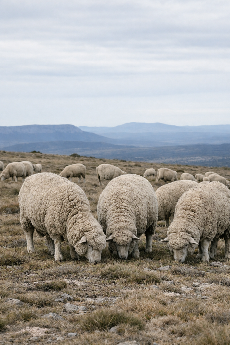 High-altitude merino pastures