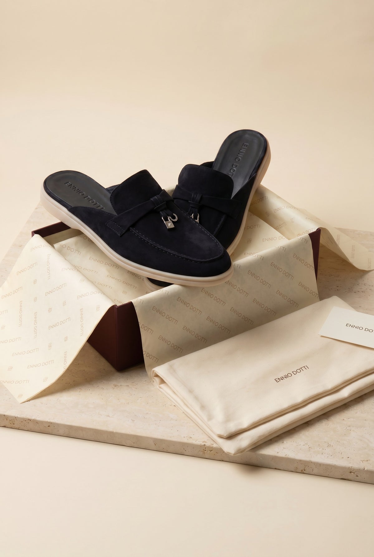 Maretti Buckle Mule Black