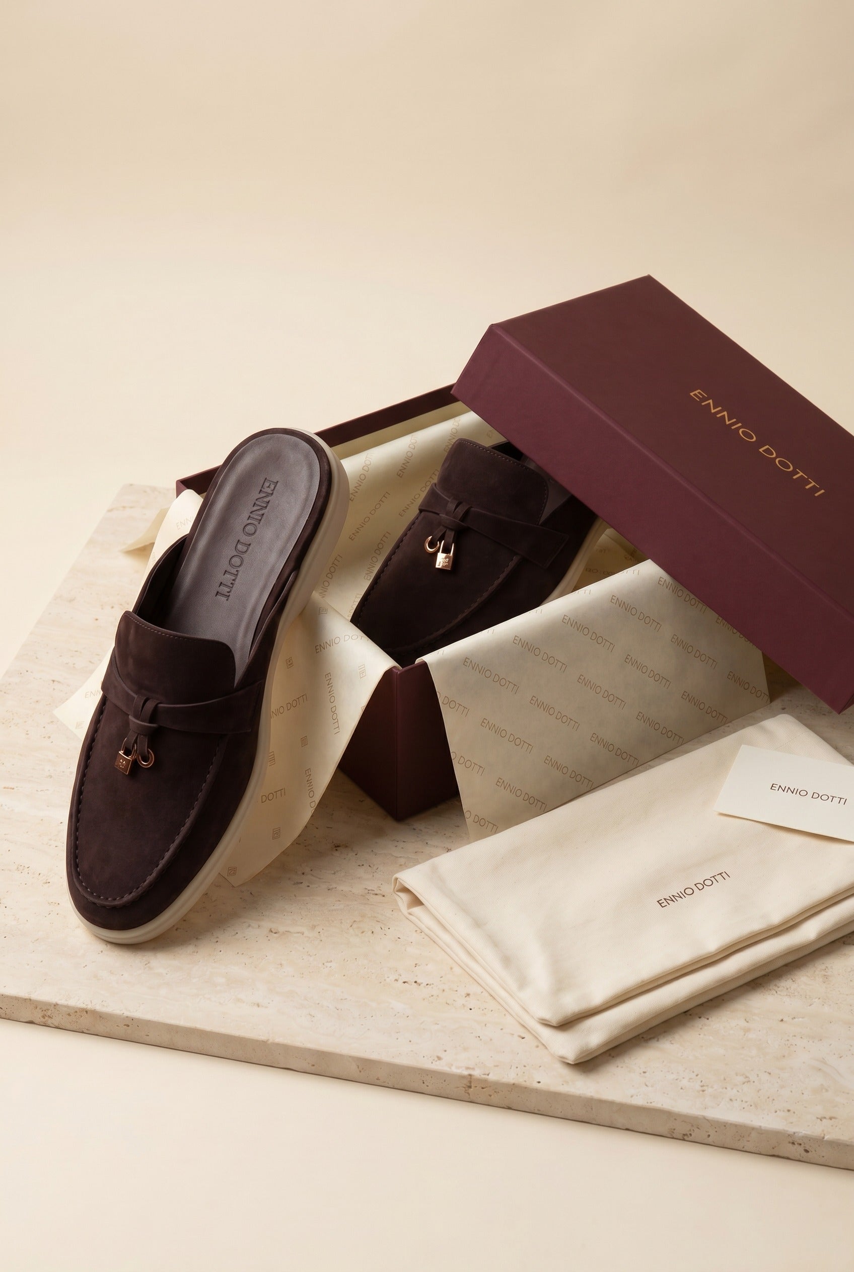 Maretti Buckle Mule Burgundy