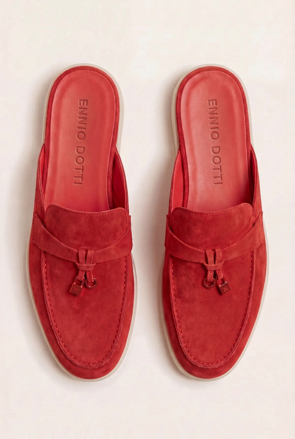 Maretti Buckle Mule Red