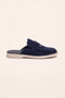 Maretti Buckle Mule Navy Blue