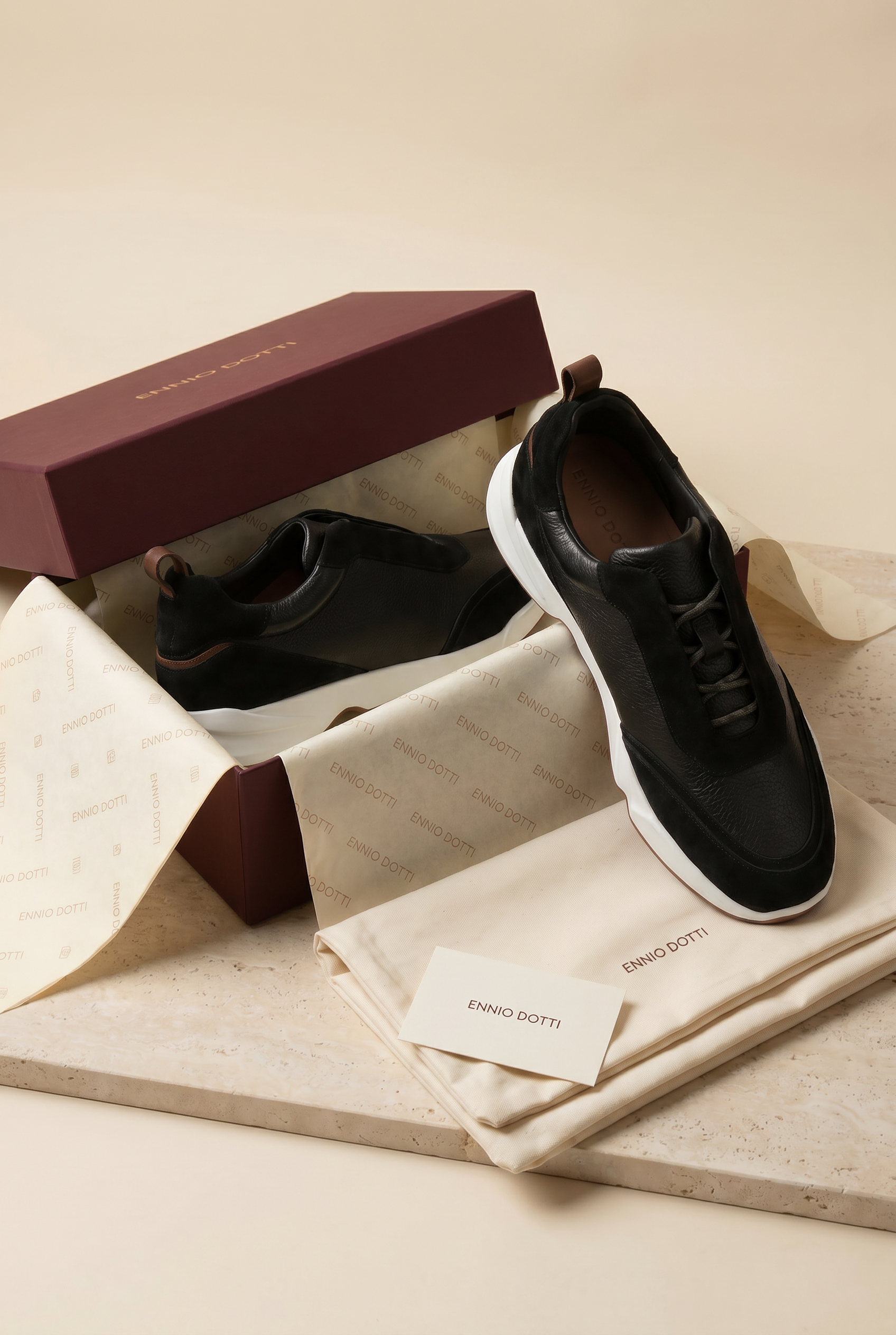 Solano Leather Slip-On Black