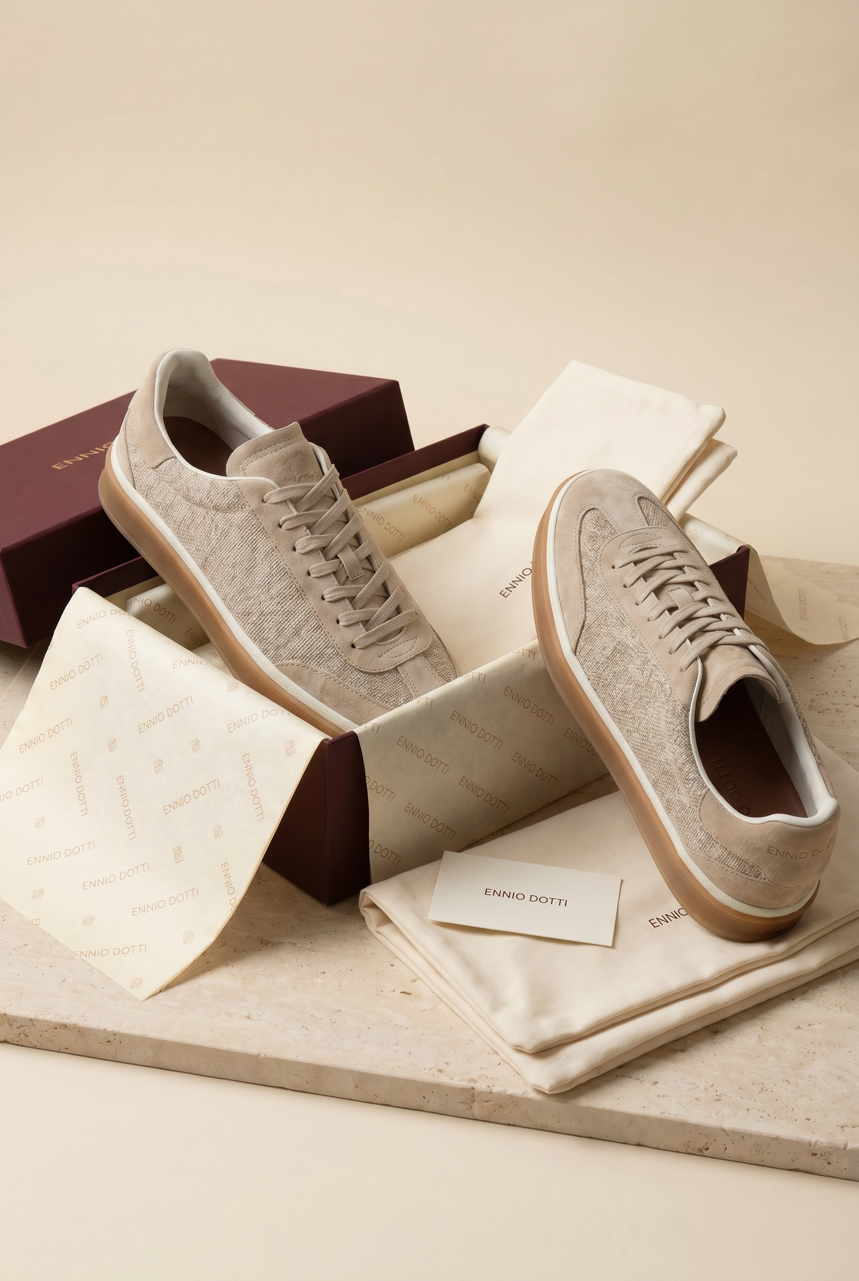 Varello Tennis Walk Sneaker Light Beige