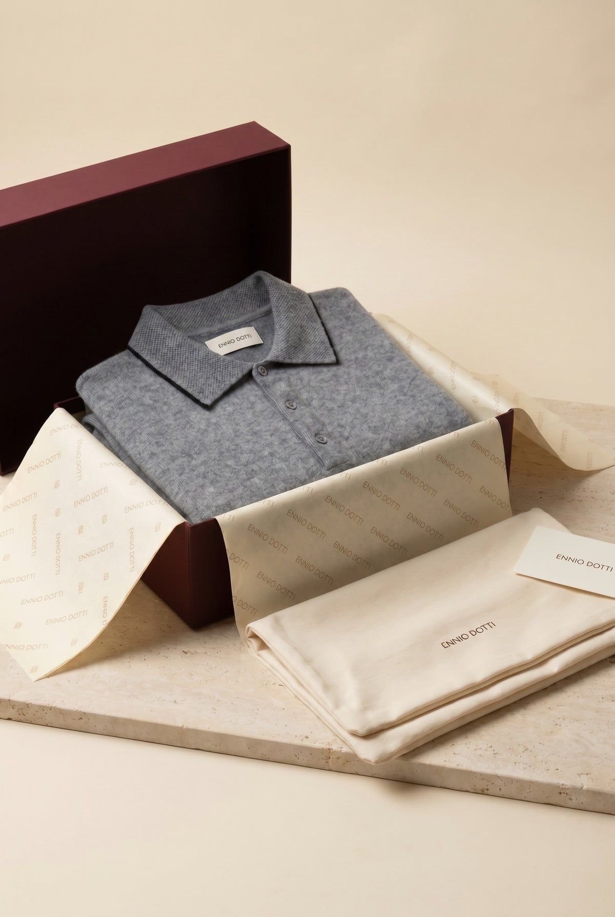 Morino Merino Knit Polo Grey