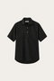Monza Linen Polo Shirt Black