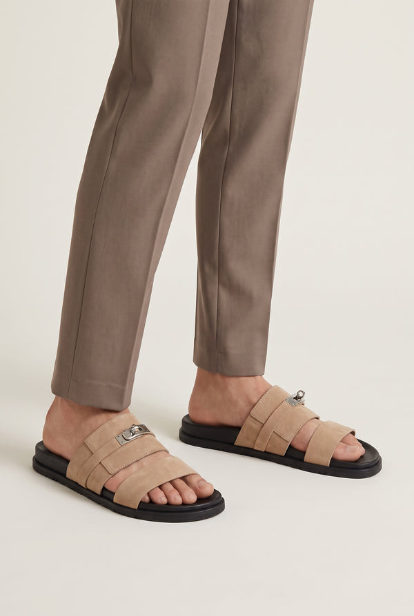 Cellini Suede Slide Taupe Model