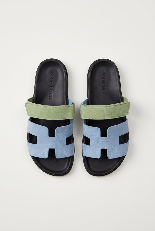 Corsano Suede Sandal Sage / Blue Top