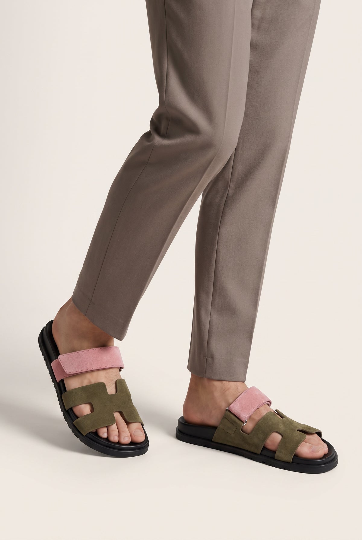 Corsano Suede Sandal Pink / Olive Model