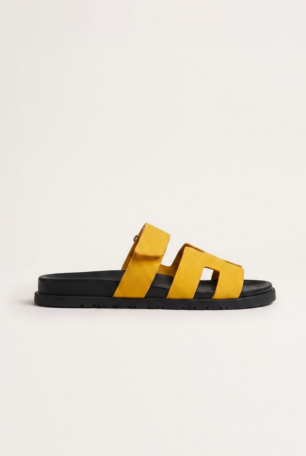 Corsano Suede Sandal Yellow Side