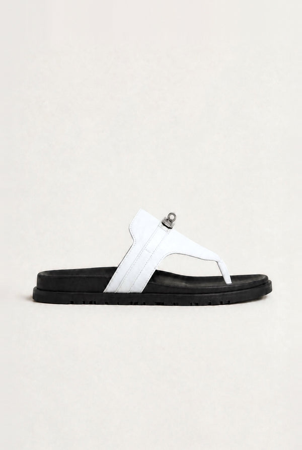 Cellini Leather Sandal White Side