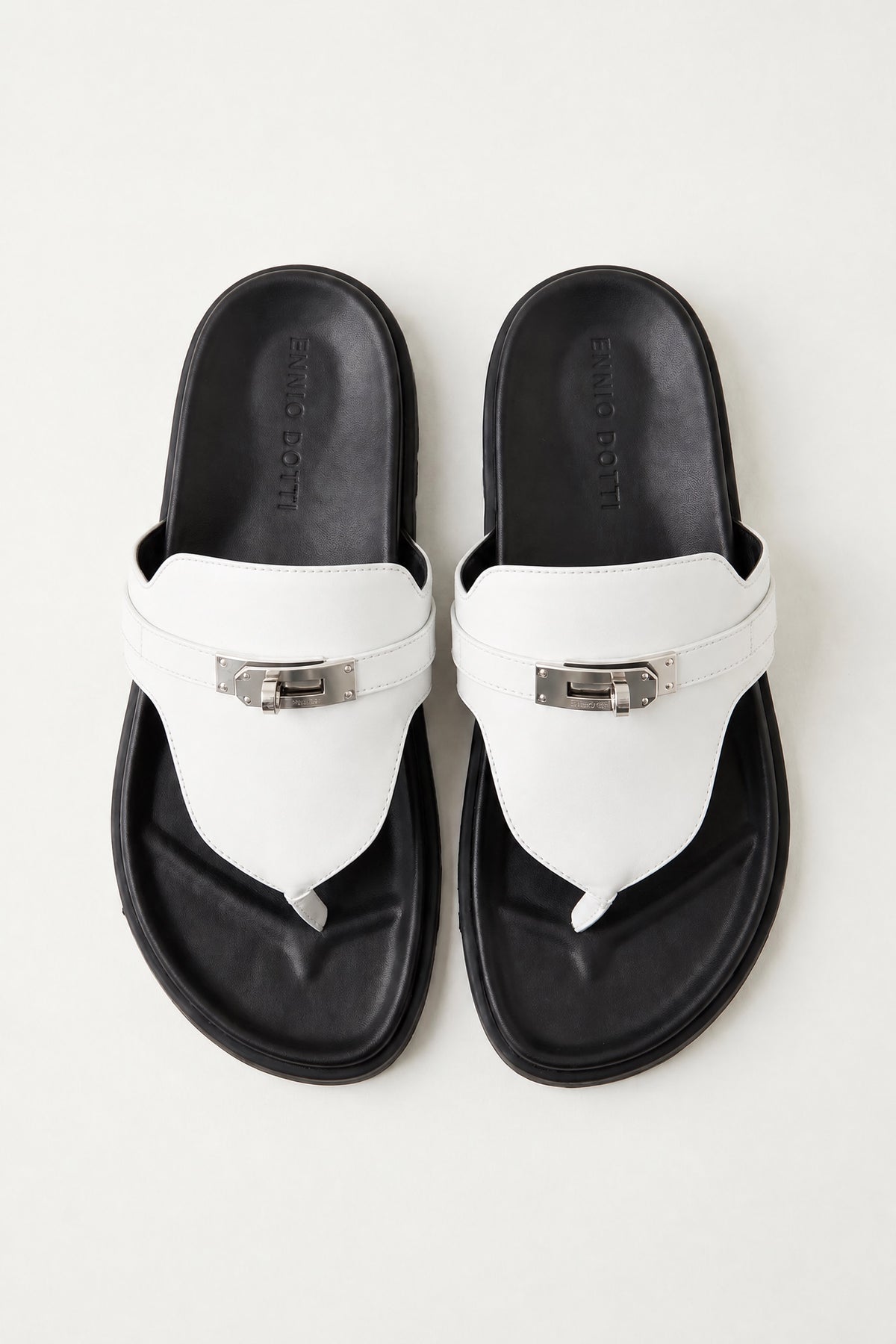 Cellini Leather Sandal White Top