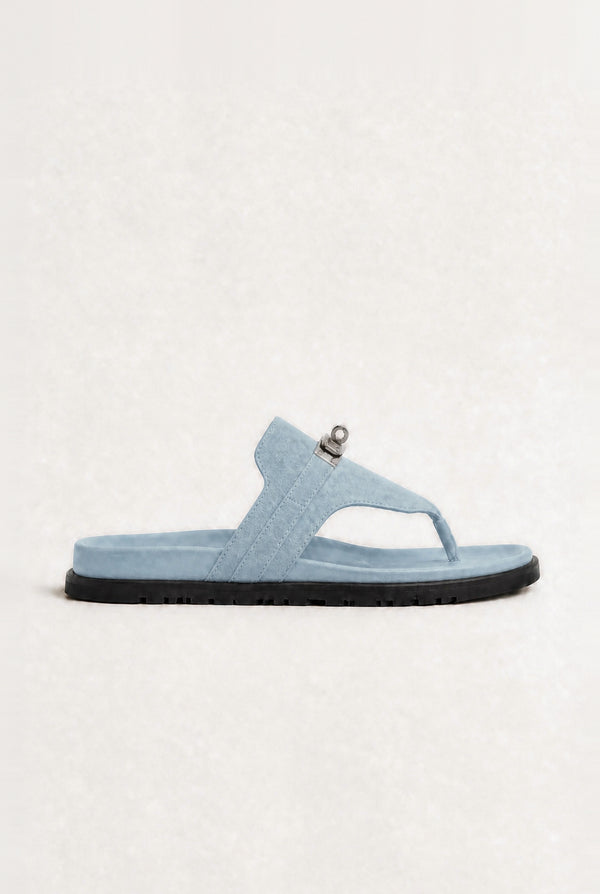 Cellini Suede Sandal Sky Blue Side
