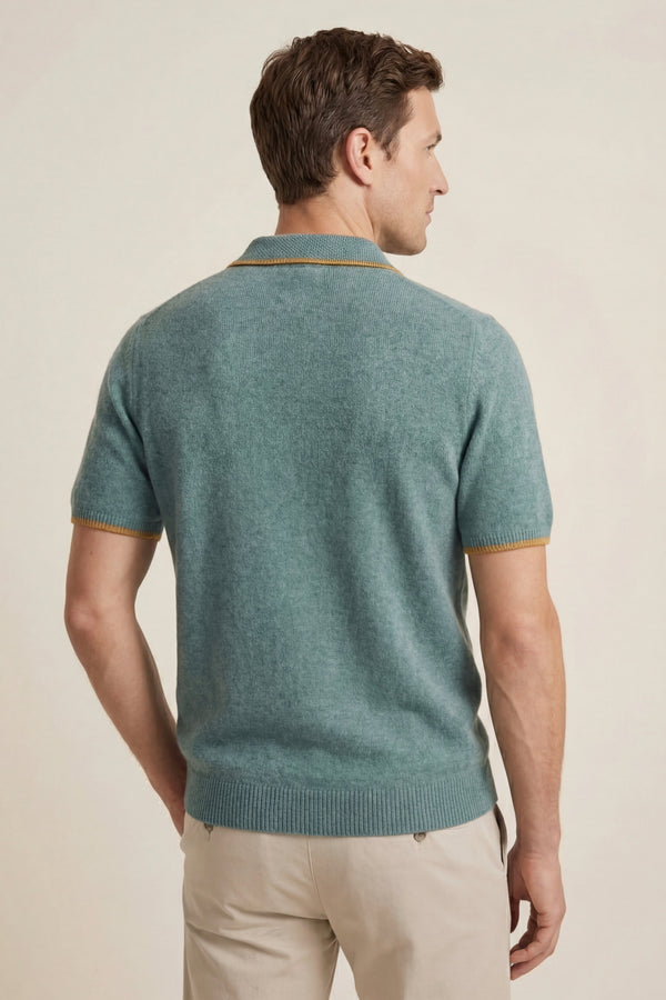 Morino Merino Knit Polo Green