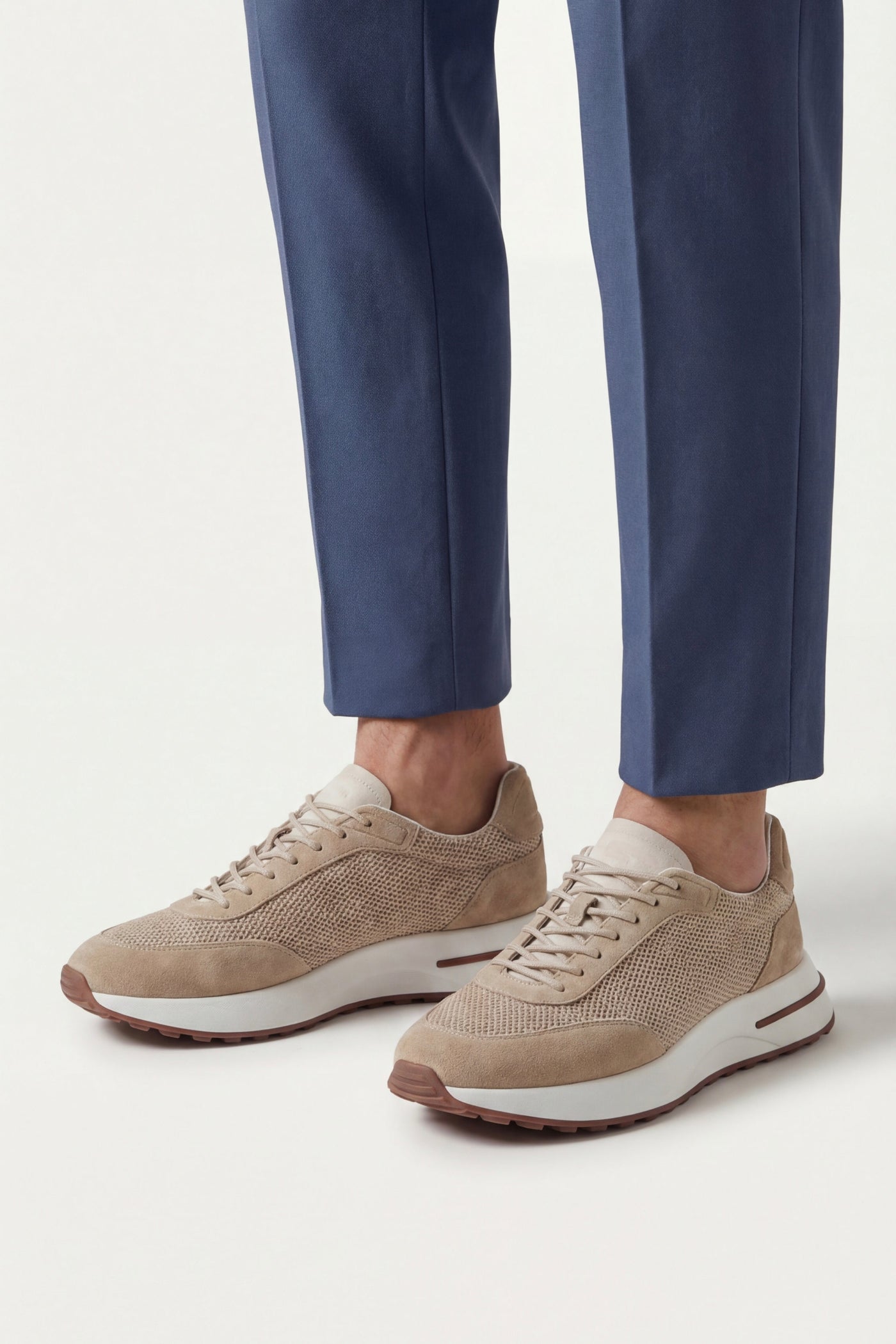 The Brzac Set — Rivaro Mesh Sneaker Taupe